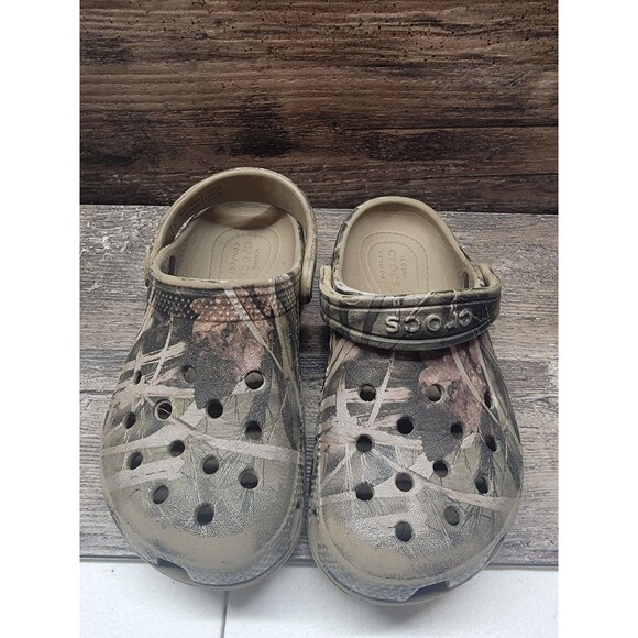 Crocs - Clog Boys Size 12 Green Realtree Camouflage Camo Shoes - Picture 1 of 5